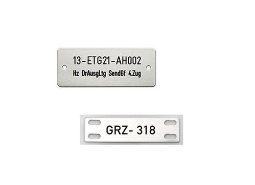 Anlagenkennzeichnungen Alu silber graviert