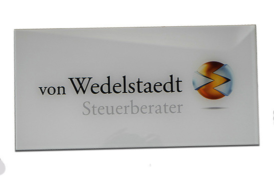 Firmenschild Steuerberater aus Acryl