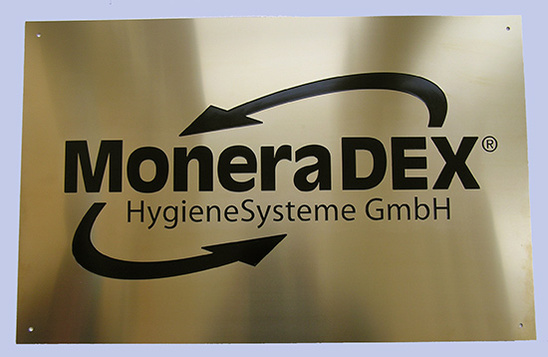 Firmenschild Messing