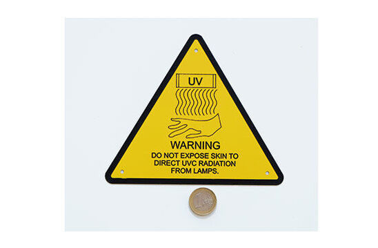 Warnschild aus Kunststoff 2-schichtig