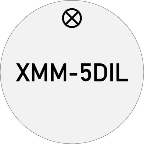 Werkzeugmarke Ø 40 mm Edelstahl geschliffen mit Laserbeschriftung Text 1-zeilig