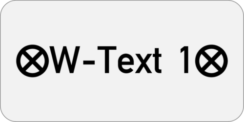 Edelstahlschild V2A - Anlagenschild 30x15x1,0 mm 1 zeilig