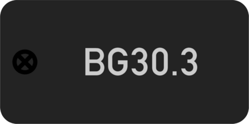 Gravurschild - Anlagenschild 30x15x1,mm Alu schwarz matt