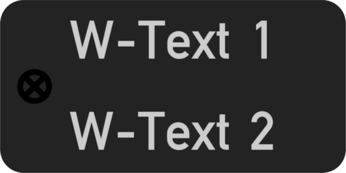 Gravurschild - Anlagenschild 30x15x1,0mm Alu schwarz matt