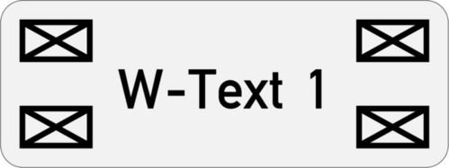 Schild Edelstahl V2A geschliffen 40x15x1,0mm, Aussparungen 6x3mm