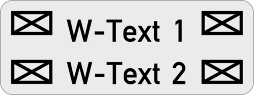 Gravurschild 40x15x1,0mm Alu silber matt Aussparungen 6x3 mm