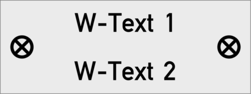 Gravurschild 40x15x1,00 mm Alu silber matt, 2-zeilig