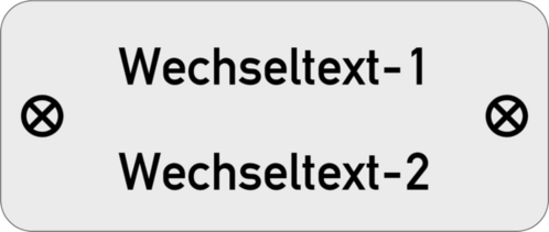 Gravurschild 52x22x1,0mm, Alu silber matt 2 Bohrungen 2zlg.