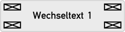 Gravurschild 61x16x1,0 mm, Alu silber matt, 4 Aussparungen 8x3 mm, 1-zlg