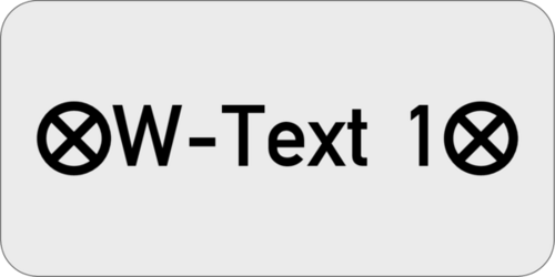 Gravurschild - Anlagenschild 30x15x1,5mm Alu silber matt, 1-zeilig