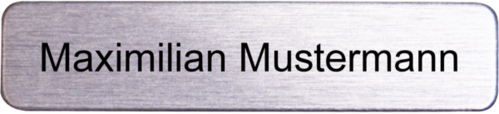 Namensschild Gravouni Alu edelstahloptik 70x16 mm
