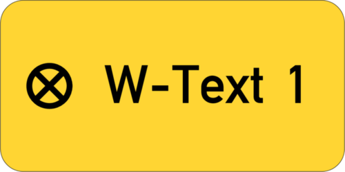 Gravurschild  30x15x1,5mm Kunststoff gelb,  1 Bohrung 1-zeilig