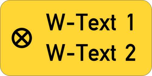 Gravurschild  30x15x1,5mm Kunststoff gelb,  1 Bohrung, 2-zeilig