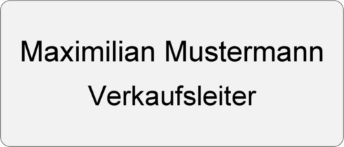 Namensschild Gravouni Edelstahl  70x30x1 mm 2-zeilig