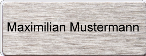 Namensschild Gravouni Alu edelstahloptik gebürstet 65x25x1 mm 1-zeilig