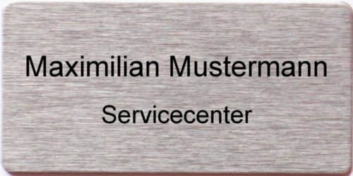 Namensschild Gravouni Alu edelstahloptik 60x30x1 mm