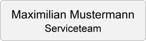 Namensschild Gravouni Alu edelstahloptik gebürstet 70x20x1 mm 2-zeilig