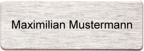 Namensschild Gravouni Alu  edelstahloptik gebürstet 70x25x1 mm 1-zeilig