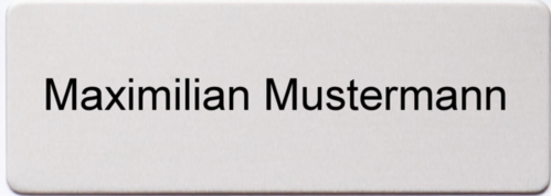 Namensschild Gravouni Alu  silber 70x25x1 mm 1-zeilig