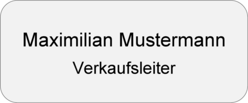 Namensschild Gravouni Alu edelstahloptik gebürstet 72x30mm  2-zeilig