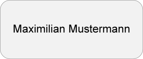 Namensschild Gravouni Alu edelstahloptik gebürstet 72x30mm einzeilig