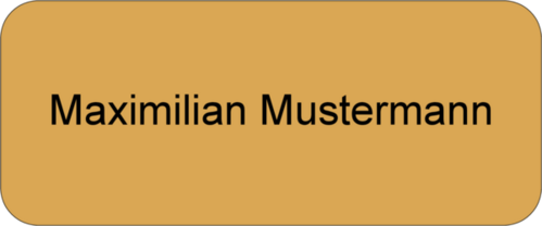 Namensschild Gravouni Alu gold 72x30mm  einzeilig