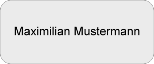 Namensschild Gravouni Alu silber 72x30mm einzeilig