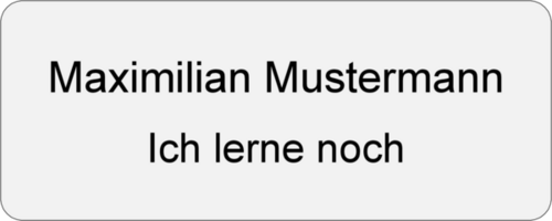 Namensschild Gravouni Alu edelstahloptik gebürstet 75x30mm  2-zeilig