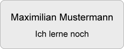 Namensschild Gravouni Alu silber 75x30mm  2-zeilig