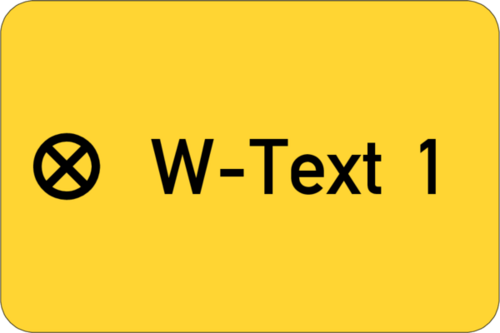 Gravurschild - Anlagenschild 30x20x1,5mm  Kunststoff gelb, 1-zeilig