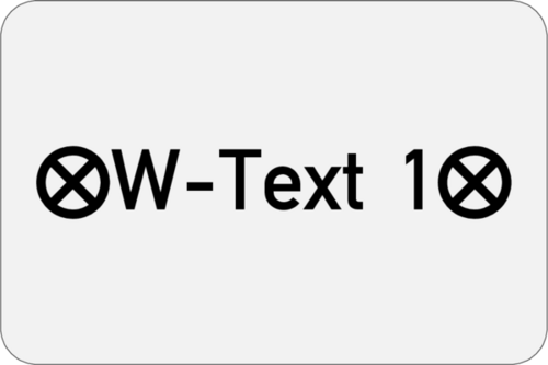 Edelstahlschild - Anlagenschild 30x20x1,0mm Edelstahl V4A geschliffen, 1-zeilig, 2 Bohrungen