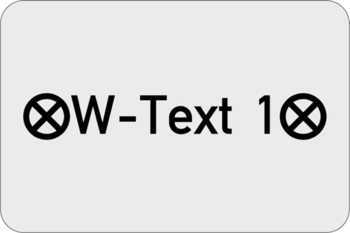 Gravurschild - Anlagenschild 30x20x1,0mm Kunststoff silbermetallic, 1-zeilig, 2 Bohrungen