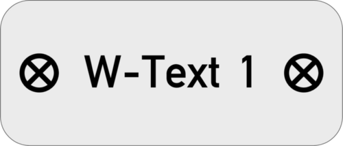 Gravurschild - Anlagenschild 35x15x1,5mm Alu silber matt, 1-zeilig