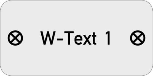 Gravurschild 40x20x1,0mm Alu silber matt , 1-zeilig, gebohrt