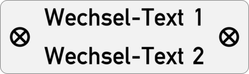 Edelstahlschild  50x15x1,0 mm ,R1,5, Edelstahl V4A 2-zeilig