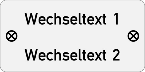 Anlagenschild 50x25x1,0mm, Edelstahl V4A , 2-zeilig, gebohrt