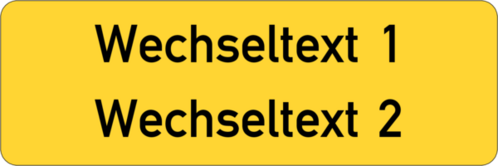 Gravurschild 60x20x1,5mm, Kunststoff gelb, 2-zeilig, selbstklebend