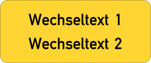 Gravurschild 60x25x1,5mm Kunststoff gelb, 2-zeilig, selbstklebend