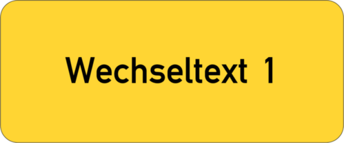 Gravurschild 60x25x1,5mm, Kunststoff gelb, 1-zeilig, selbstklebend