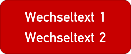 Gravurschild 60x25x1,5mm Kunststoff rot, 2-zeilig, selbstklebend