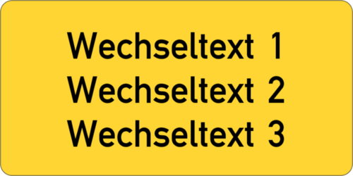 Gravurschild 60x30x1,5 mm, Kunststoff gelb, 3-zeilig, selbstklebend
