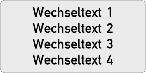 Gravurschild 60x30x1,5 mm, Kunststoff silbermetallic, 4-zeilig, selbstklebend