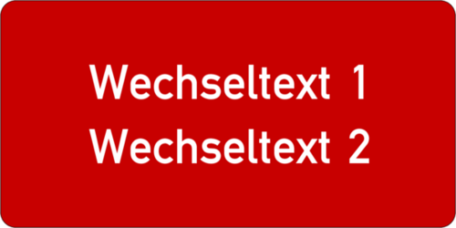 Gravurschild 60x30x1,5 mm, Kunststoff rot, 2-zeilig, selbstklebend