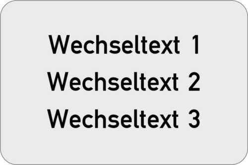 Gravurschild 60x40x1,5 mm, Kunststoff silbermetallic, 3-zeilig, selbstklebend