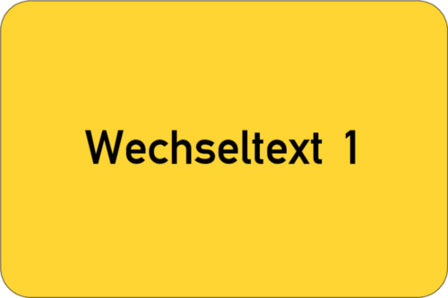 Gravurschild 60x40x1,5mm, Kunststoff gelb, 1-zeilig, selbstklebend