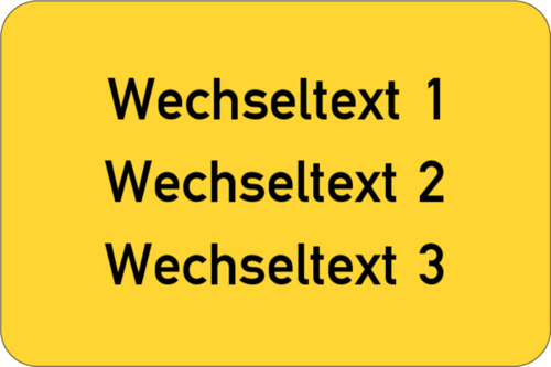 Gravurschild 60x40x1,5 mm, Kunststoff gelb, 3-zeilig, selbstklebend