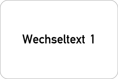 Gravurschild 60x40x1,5mm, Kunststoff weiß, 1-zeilig, selbstklebend