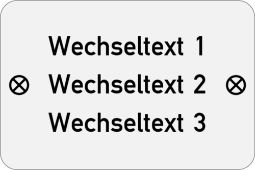 Edelstahlschild 60x40x1,0mm, Edelstahl V4A geschliffen, 3-zeilig, 2 Bohrungen