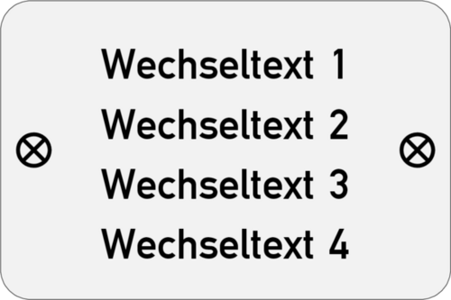 Edelstahlschild 60x40x1,0mm, Edelstahl V4A geschliffen , 4-zeilig, 2 Bohrungen