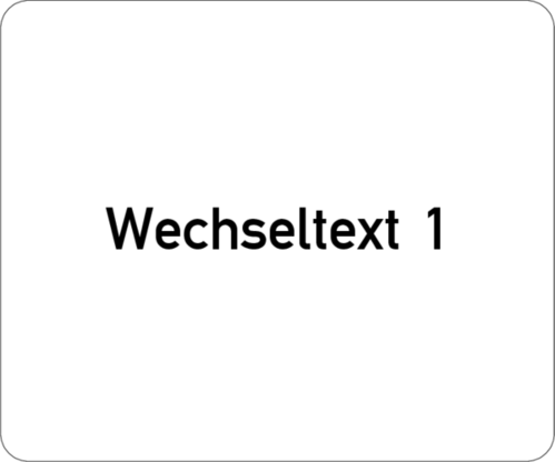 Gravurschild 60x50x1,5mm, Kunststoff weiß, 1-zeilig, selbstklebend